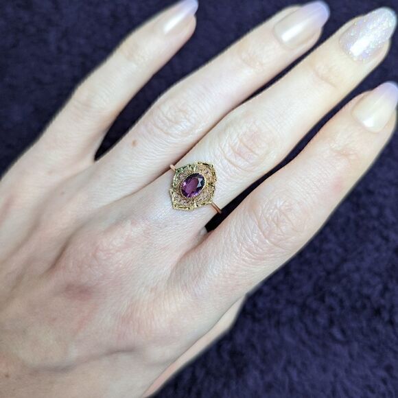 10k solid gold converted stickpin ring - Picture 4 of 4